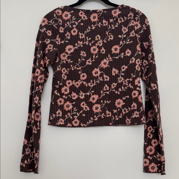 :Price Firm: Free People Tilly Long Sleeve Shirt in French Chocolate - Picture 7 of 10